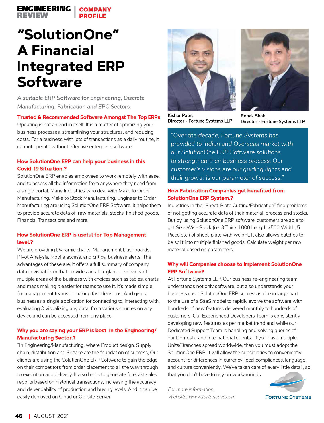 Engineering Review - SolutionOneERP